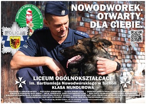 plakat promujący klasę mundurową