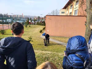 policjanci uczestniczą w targach pracy